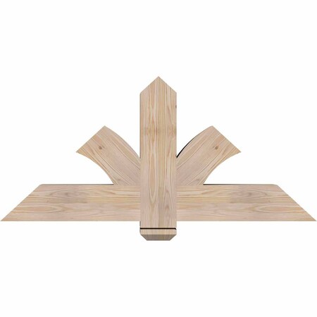 Ekena Millwork Redmond Smooth Timber Gable Bracket, Douglas Fir, 48"W x 22"H x 5 1/2"D x 5 1/2"F, 11/12 Pitch GBW048X22X0606RED00SDF